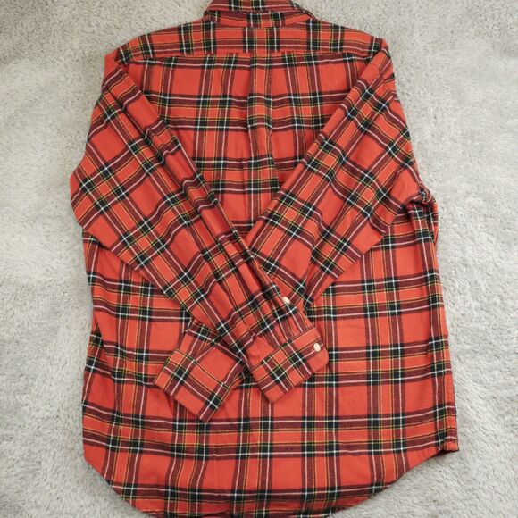 Vintage Ralph Lauren Jeans Red Windowpane Plaid Flannel Men's Med Outdoor Campin - Picture 4 of 9